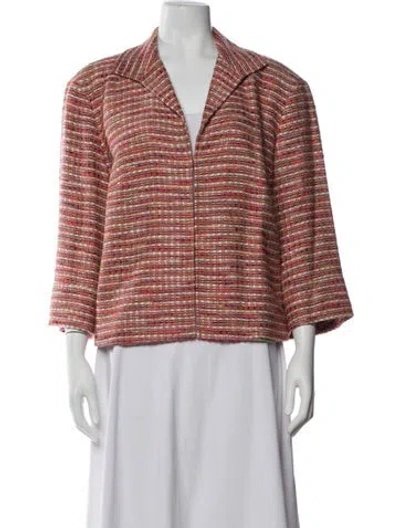 Pre-owned Lafayette 148 Striped Blazer In Multi