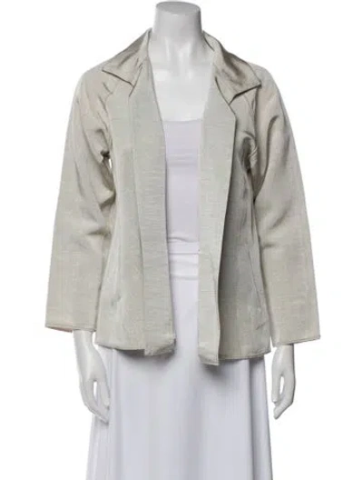 Pre-owned Lafayette 148 Striped Blazer In Neutral