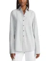 Lafayette 148 Button-down Striped Cotton Shirt In Venetian Sky Multi