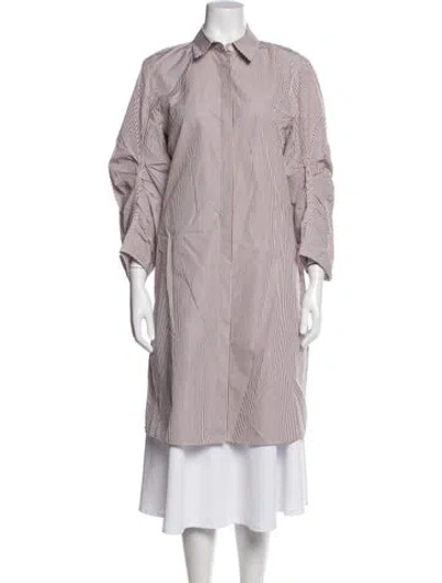 Pre-owned Lafayette 148 Striped Coat In Multicolor
