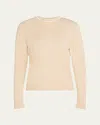 Lafayette 148 Striped Crewneck Cashmere Sweater In Dune Multi
