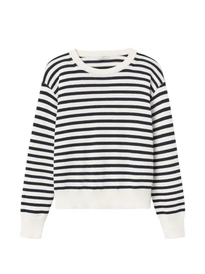 Lafayette 148 Striped Crew-neck Sweater In Multi