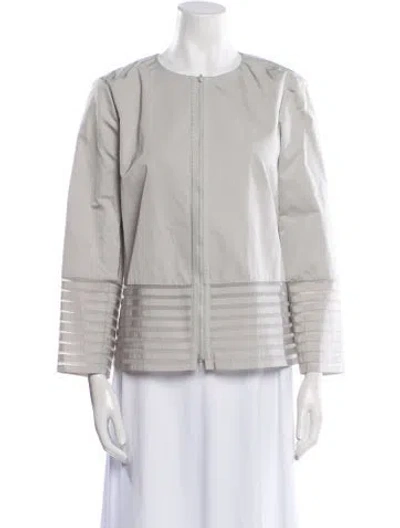 Pre-owned Lafayette 148 Striped Evening Jacket In Neutral