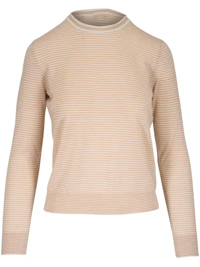 Lafayette 148 Striped Jumper In Neutral
