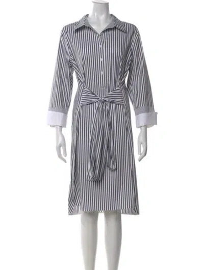 Pre-owned Lafayette 148 Striped Knee-length Dress In Multi
