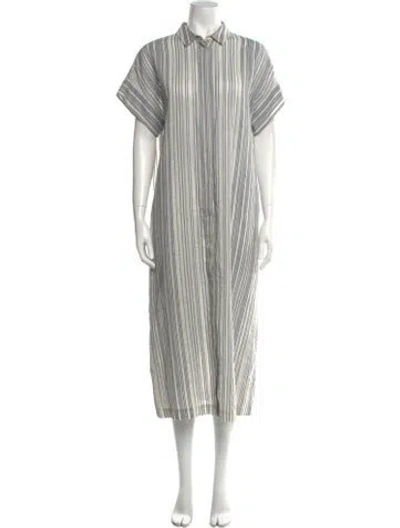Pre-owned Lafayette 148 Striped Midi Length Dress