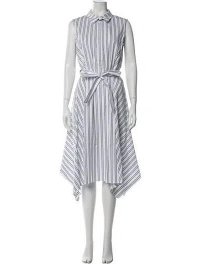 Pre-owned Lafayette 148 Striped Midi Length Dress In Multi