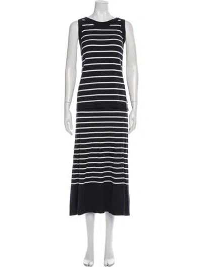 Pre-owned Lafayette 148 Striped Skirt Set W/ Tags In Gray