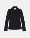 Lafayette 148 Wool-blend Three Pocket Jacket In Black