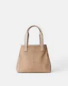 Lafayette 148 Suede & Leather L Tote-small In Brown