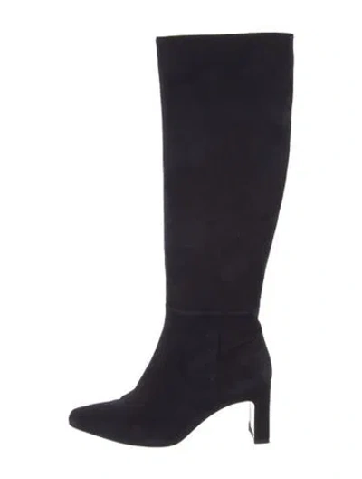 Pre-owned Lafayette 148 Suede Boots In Blue