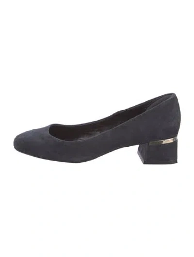 Pre-owned Lafayette 148 Suede Pumps In Blue