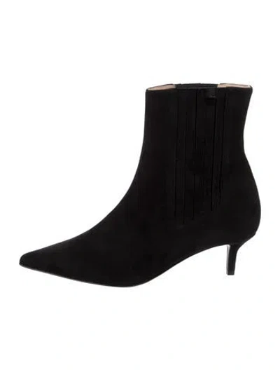 Pre-owned Lafayette 148 Suede Sock Boots W/ Tags In Black