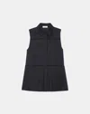 Lafayette 148 Sustainable Gemma Cloth Voile Pintuck Pleated Blouse In Black