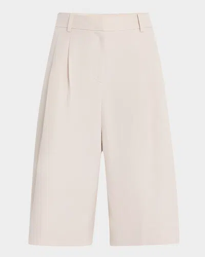 Lafayette 148 Sutton Pleated Wide-leg Shorts