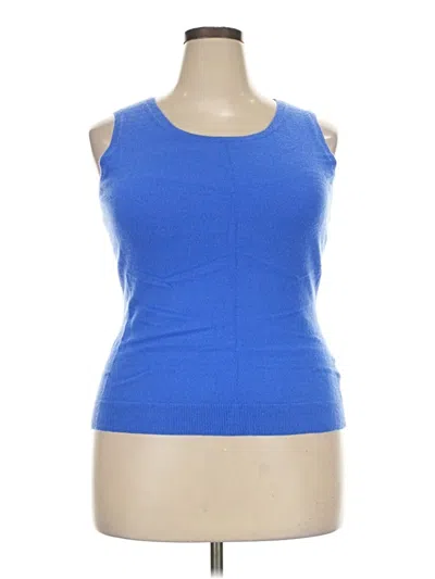 Pre-owned Lafayette 148 Sweater Vest In Blue
