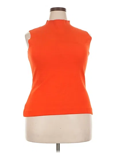 Pre-owned Lafayette 148 Sweater Vest In Orange