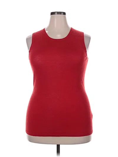 Pre-owned Lafayette 148 Sweater Vest In Red