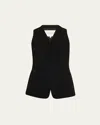 Lafayette 148 Tailored Finesse Crepe Vest