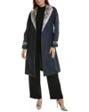 Lafayette 148 New York Tandra Suede Coat In Blue