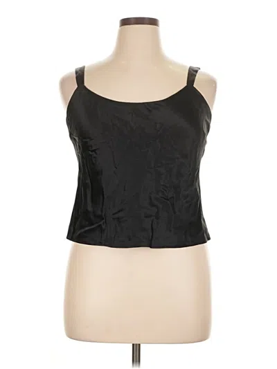 Pre-owned Lafayette 148 Tank Top Black Strapless Neckline Tops