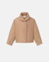 Lafayette 148 Tech Twill Shawl Collar Down Coat In Beige