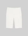 Lafayette 148 Stretch Twill Manhattan Bermuda Short In Sea Salt