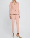 Lafayette 148 Techno Stretch Twill Stanton Pant In Blush Peach