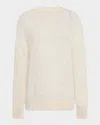 Lafayette 148 Textured Open-stitch Cotton Sweater