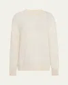 Lafayette 148 Textured Open-stitch Cotton Sweater In Neutral