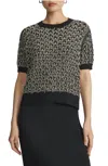 Lafayette 148 New York Textured Stitch Silk-blend Sweater In Black