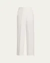 Lafayette 148 Linen Thames Wide Leg Pant In White