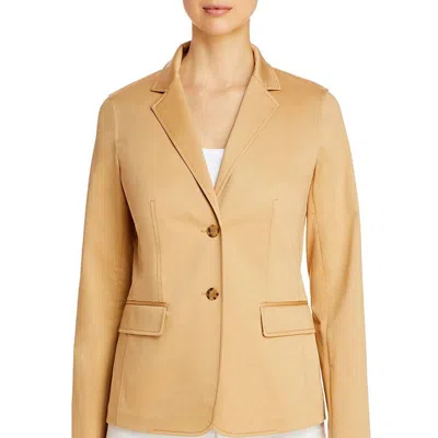 Lafayette 148 Thatcher Notched Lapel Blazer In Honeynut In Yellow