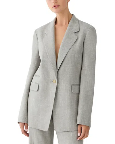 Lafayette 148 Three Pocket Slim Blazer In Greystone