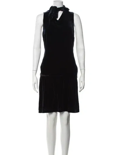 Pre-owned Lafayette 148 Tie Neck Mini Dress W/ Tags In Green