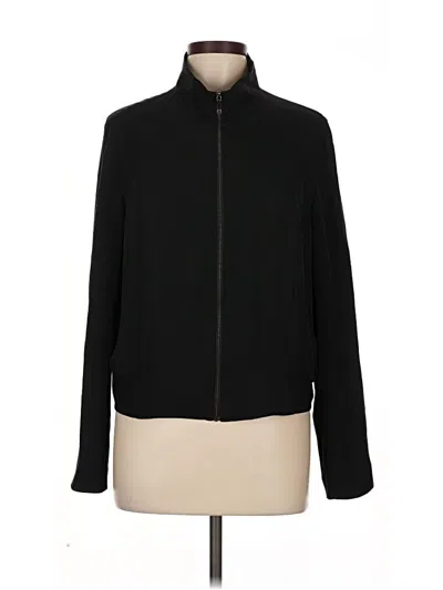 Pre-owned Lafayette 148 Track Jacket In Black