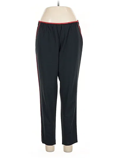 Pre-owned Lafayette 148 Track Pants In Black