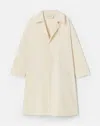 Lafayette 148 Travel Cotton Open Front Oversized Trench Coat In Alabaster