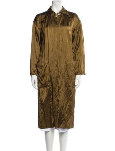 Pre-owned Lafayette 148 Trench Coat In Neutral