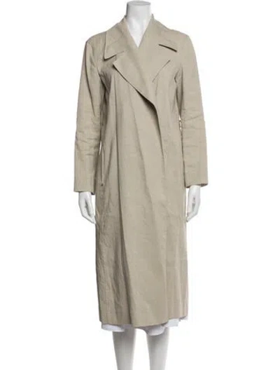 Pre-owned Lafayette 148 Trench Coat In Neutrals