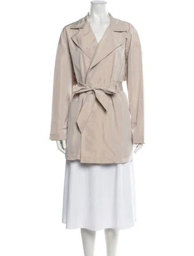 Pre-owned Lafayette 148 Trench Coat In Neutrals
