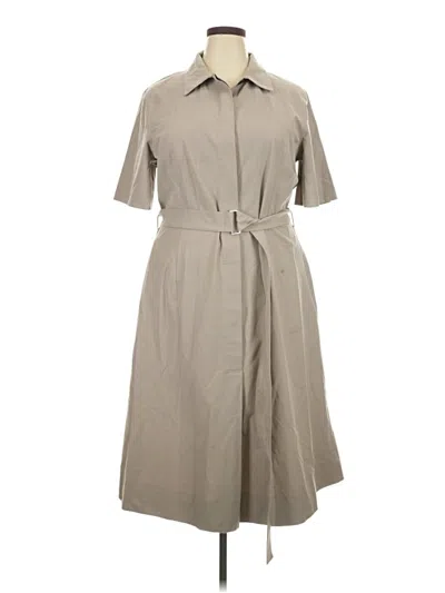 Pre-owned Lafayette 148 Trenchcoat In Gray