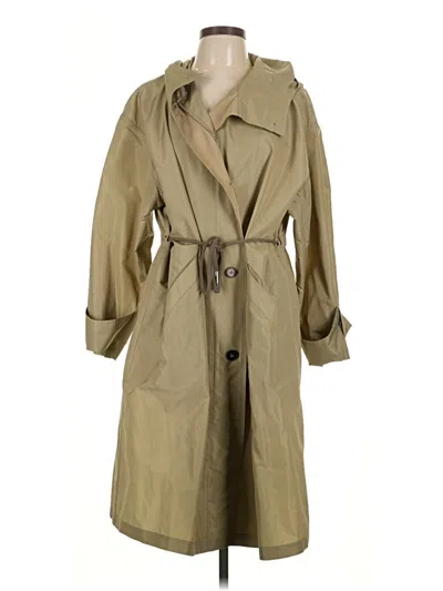 Pre-owned Lafayette 148 Trenchcoat In Green