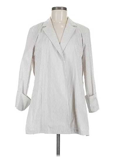 Pre-owned Lafayette 148 Trenchcoat In Ivory