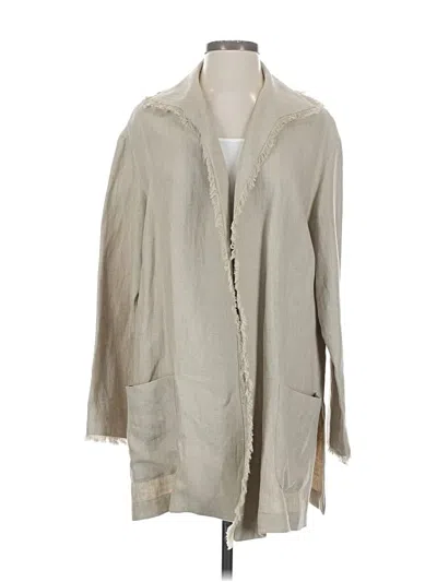 Pre-owned Lafayette 148 Trenchcoat In Ivory