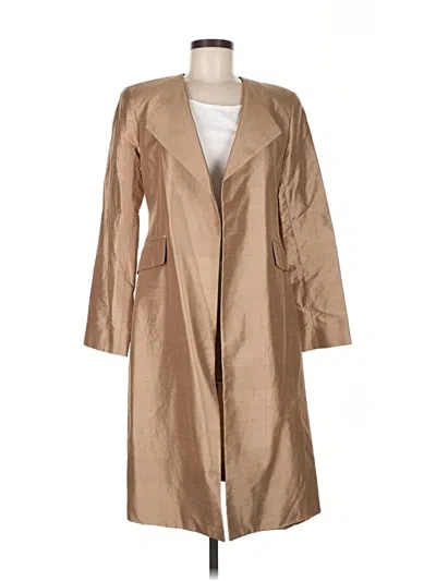 Pre-owned Lafayette 148 Trenchcoat In Tan