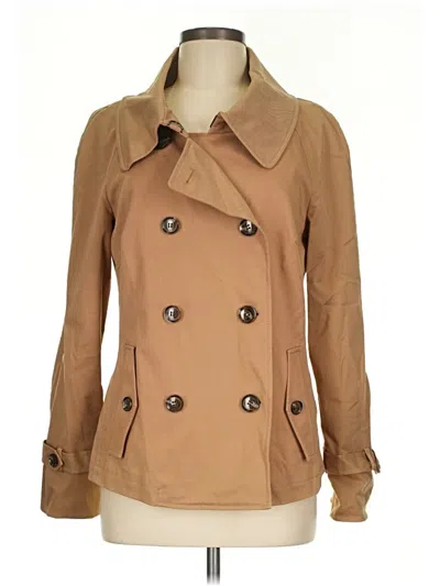 Pre-owned Lafayette 148 Trenchcoat In Tan