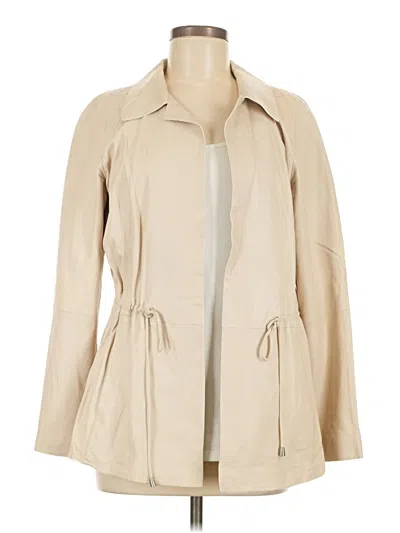 Pre-owned Lafayette 148 Trenchcoat In Tan