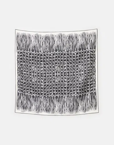 Lafayette 148 Trompe L'oeil Print Silk Twill Scarf In Multi
