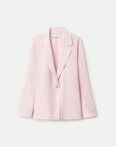Lafayette 148 Tropical Wool Belted Jacket In Pink